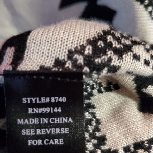 Lapis Long Knit Vest Black / Cream Large - Picture 8 of 8